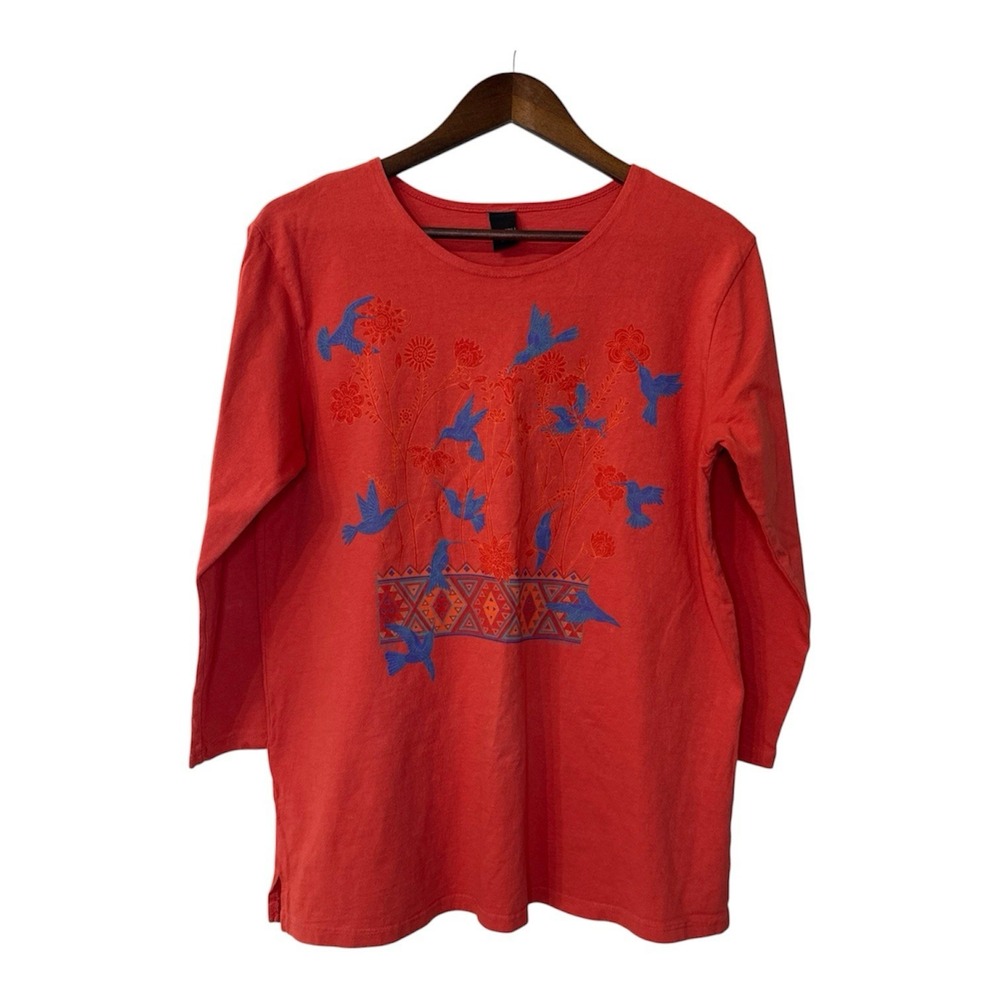 Sabaku Artwear Windowbox t-shirt women's small hummingbird southwest cotton USA